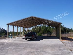 Complete Open Pole Barn Kit - 24' X 36' - Pole Barn, Gazebo, Pavillion, Boat Storage, Carport