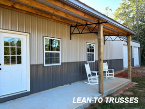 STEEL TRUSSES - LEAN TO - SQUARE TUBE - 1.5" X 1.5" MADE BY BLACKWATER TRUSS!