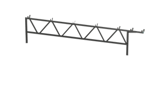 Open image in slideshow, Steel Trusses - Square Tube - 2 inch X 2 inch Lean-to Style Trusses
