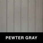 METAL SIDING AND ROOFING - GRAY / GREY / PEWTER ROLLED METAL PANELS