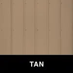 METAL SIDING AND ROOFING - TAN ROLLED METAL PANELS