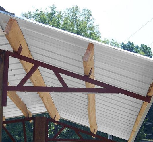 STEEL TRUSSES - SPECIALTY AWNING SQUARE TUBE STEEL SNOOT AND HEADER TRUSSES